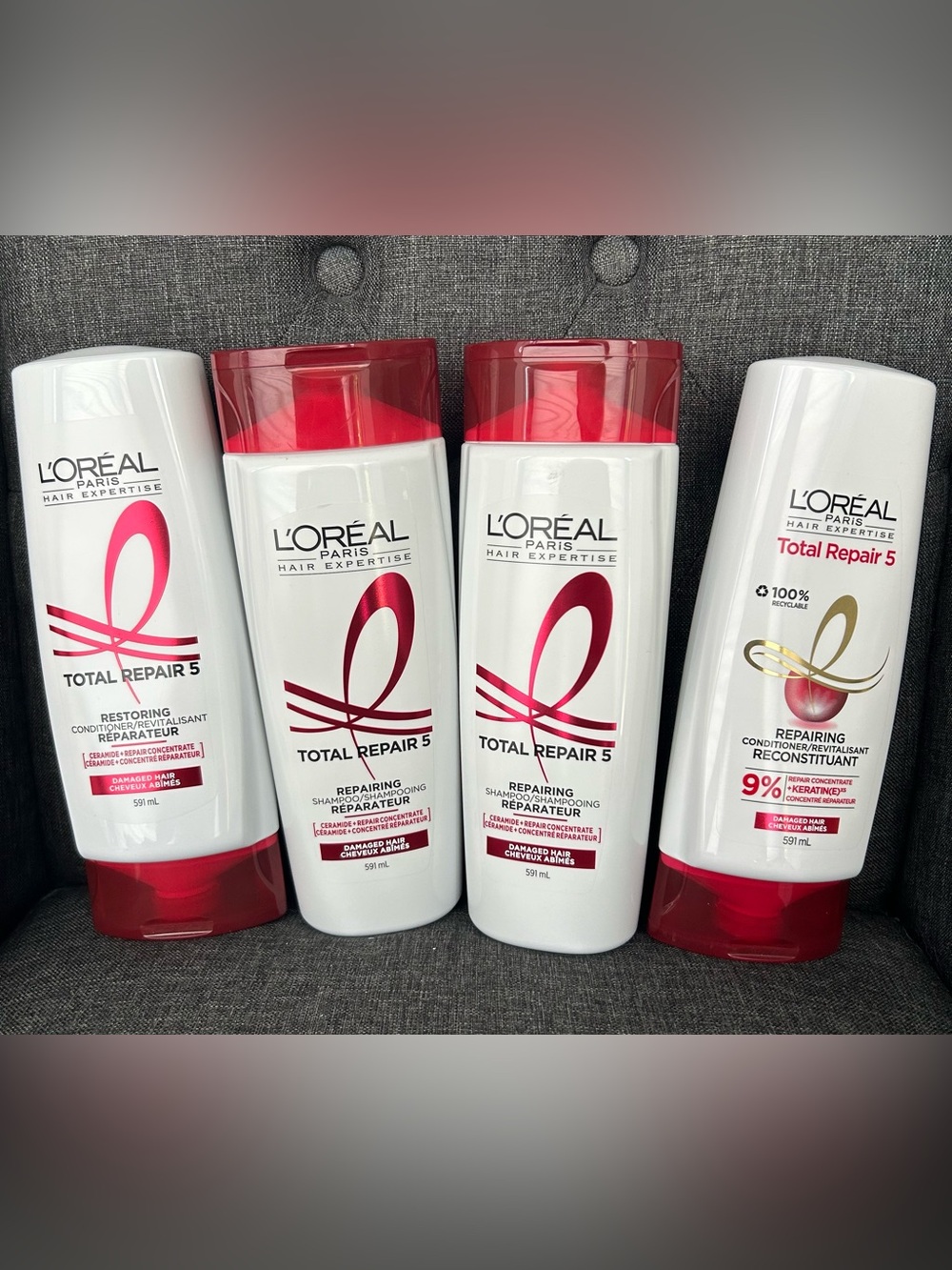 NEW 🆕 Bundle L’Oreal Total Repair 5 / 2 shampoos 2 conditioners 4x591 ml
